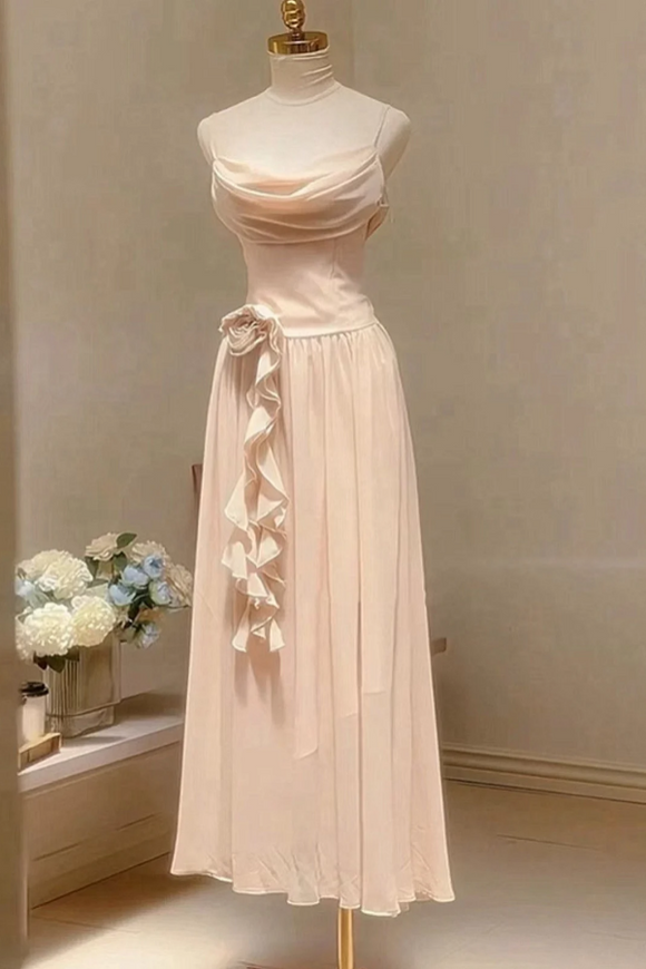 Chiffon A Line Scoop Simple Party Dress Prom Dress, Wedding Party Dress APP1153