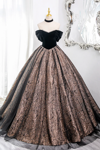 A Line Sweetheart Neck Tulle Satin Black Long Prom Dress, Black Long Evening Dress APP1067