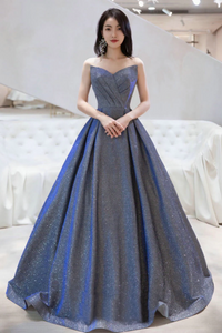 Charming V Neckline Sequins Long Simple Party Dresss, New Shiny Prom Dress Formal Dress APP1011