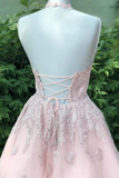 Appliques Short Pink Prom Dresses Cocktail Girls Homecoming Dresses, Short Graduation Dress APH0277