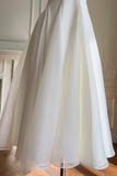 Simple A Line Chiffon Short ivory Prom Dress, Simple ivory Bridesmaid Dress APH0299